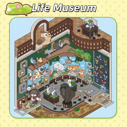 Whimsical Journey 3D Sticker | 3 Cute Miniature Scenes
