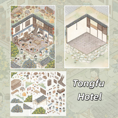 Dream House 3D Sticker | 4 Cute Miniature Scenes