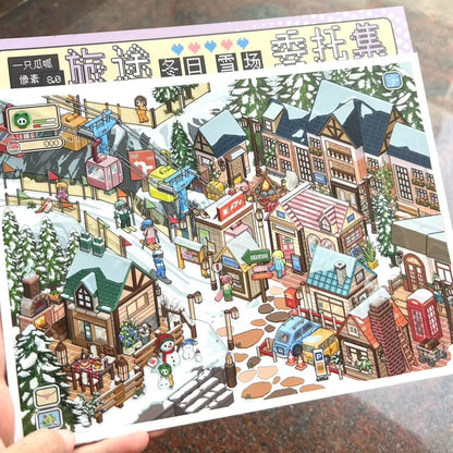 Travel Quest 3D Sticker | 5 Cute Miniature Scenes