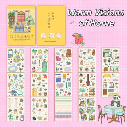 Dreamy Dwellings 3D Sticker | 3 Cute Miniature Scenes