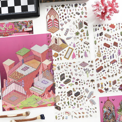 Echoes of the Unseen 3D Sticker | 2 Cute Miniature Scenes