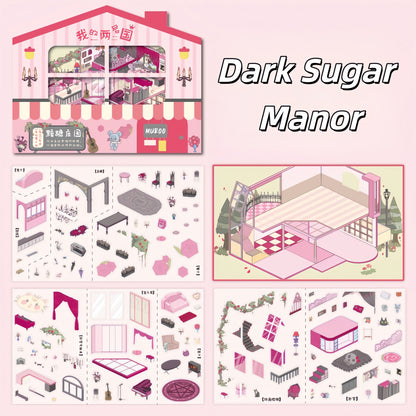 My Two-Story Kingdom 3D Sticker | 4 Cute Miniature Scenes