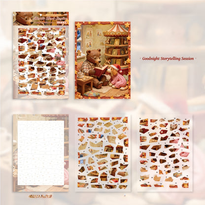 Cute Friends Story-telling Session 3D Sticker | 3 Cute Miniature Scenes