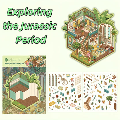Magical House 3D Sticker | 4 Cute Miniature Scenes