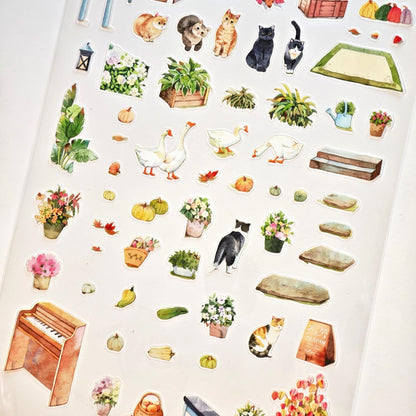Leisure Time 3D Sticker | 2 Cute Miniature Scenes