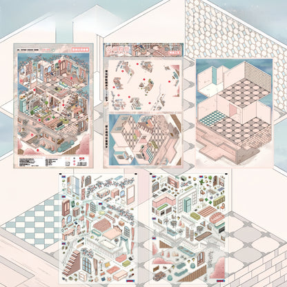 Dreamy Abode 3D Sticker | 2 Cute Miniature Scenes