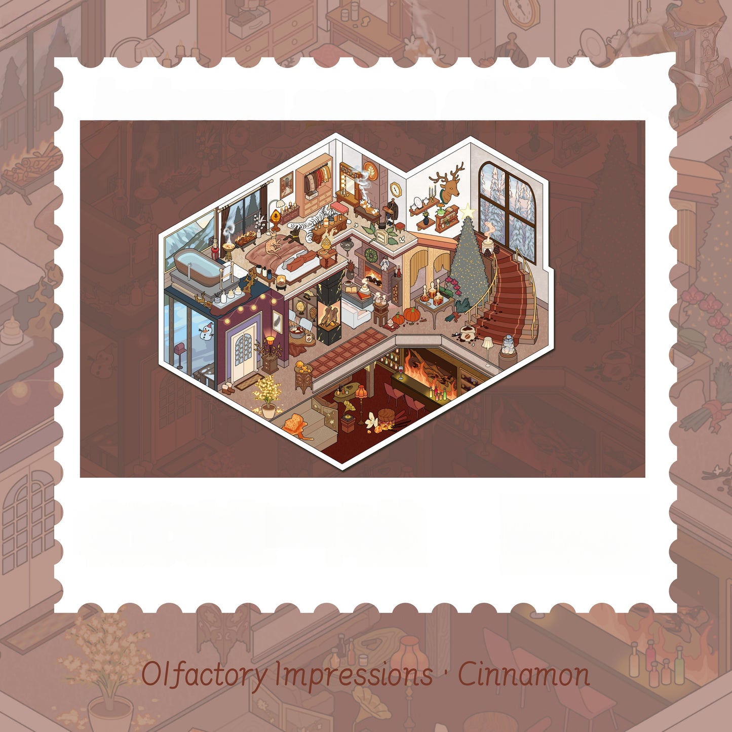 Olfactory Image Series 3D Sticker | 4 Cute Miniature Scenes