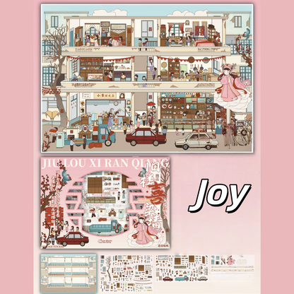 Five Blessings Through the Ages 3D Sticker | 5 Cute Miniature Scenes