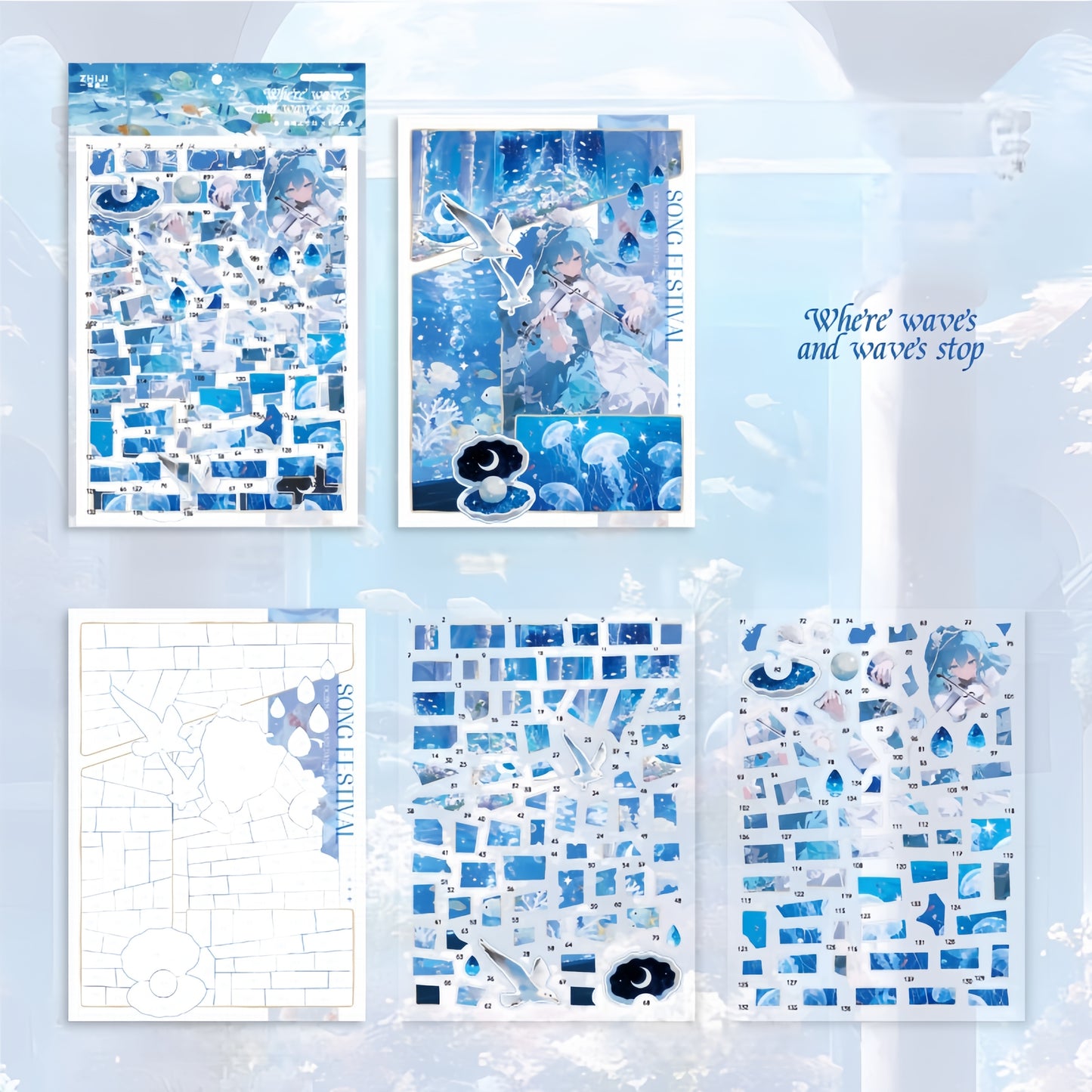 Rhythmic Film 3D Sticker | 4 Cute Miniature Scenes