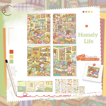 Paper Space Mini 3D Sticker | 5 Cute Miniature Scenes