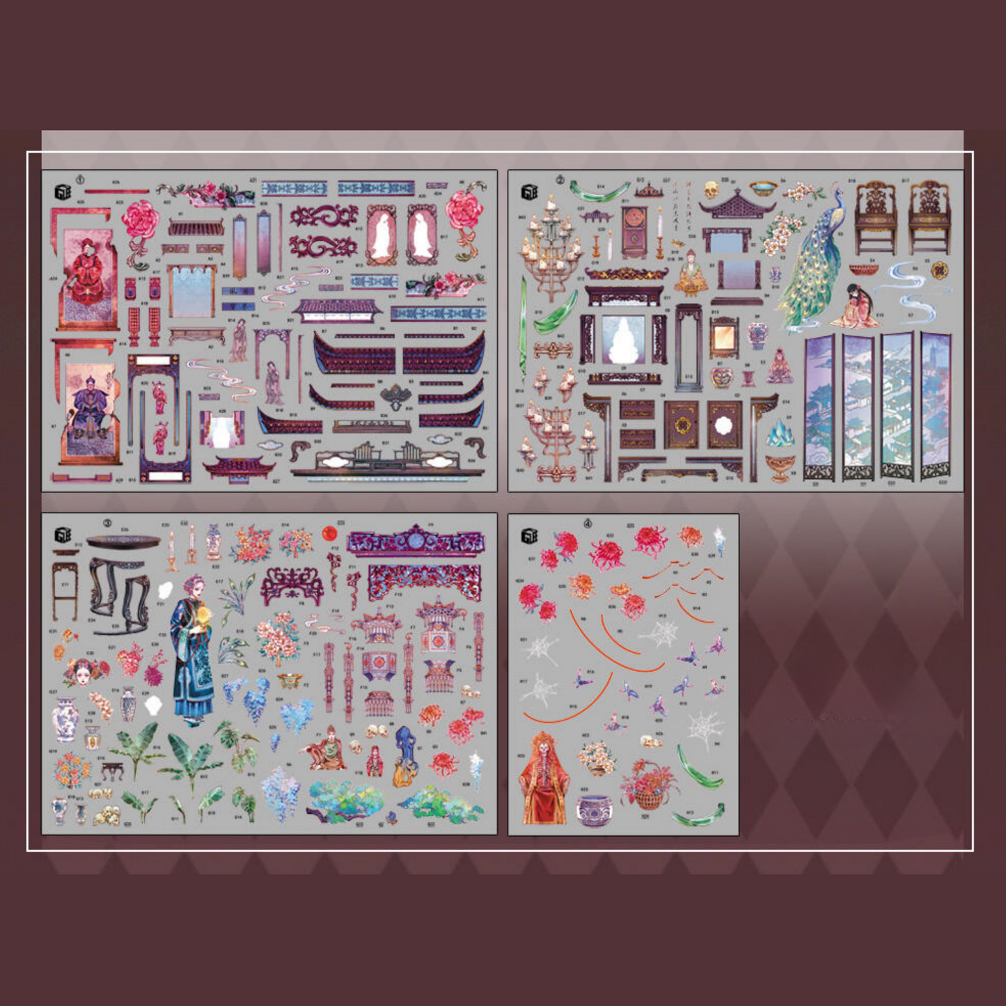Across the Ages 3D Sticker | 2 Cute Miniature Scenes