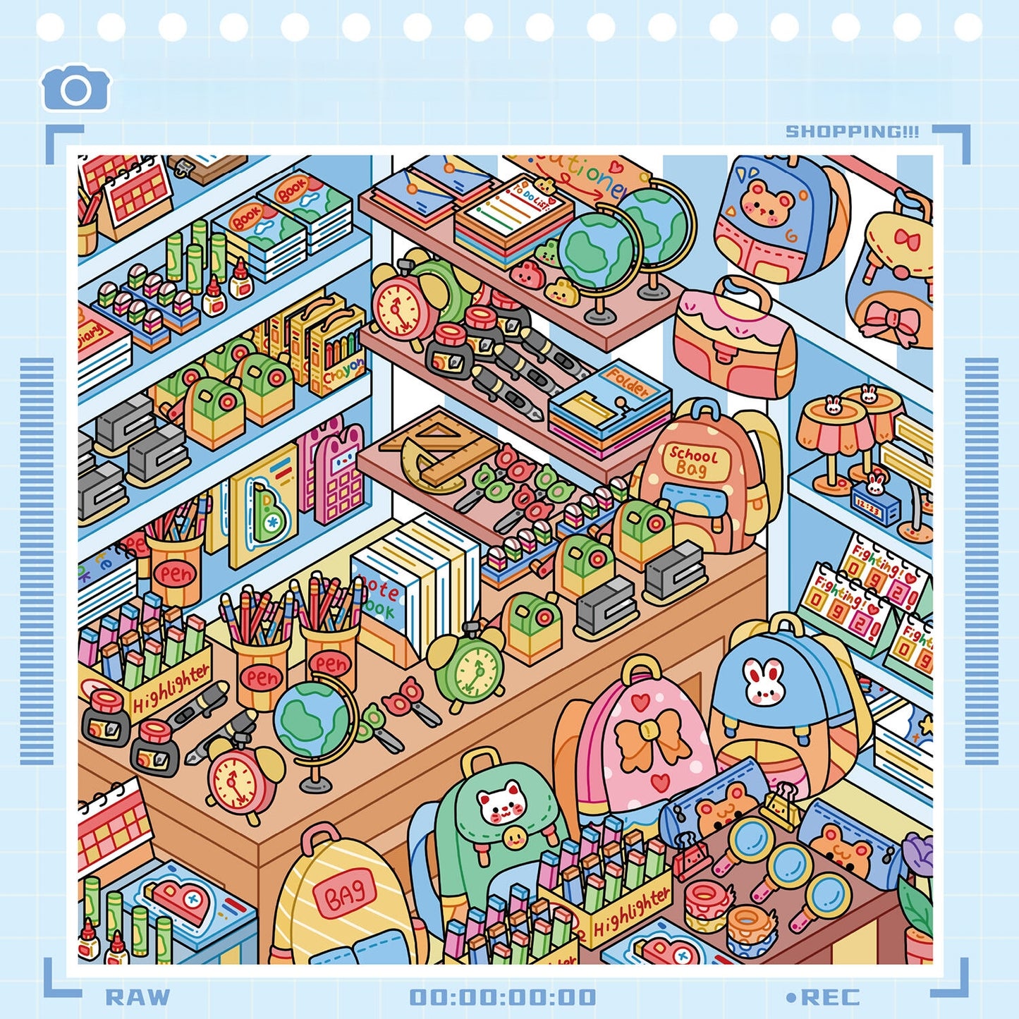 Shelf Display 3D Sticker Book