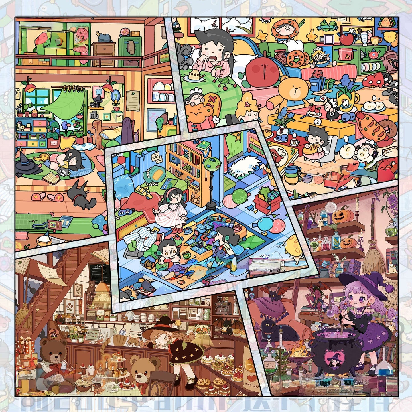 Little Magic Days 3D Sticker | 5 Cute Miniature Scenes