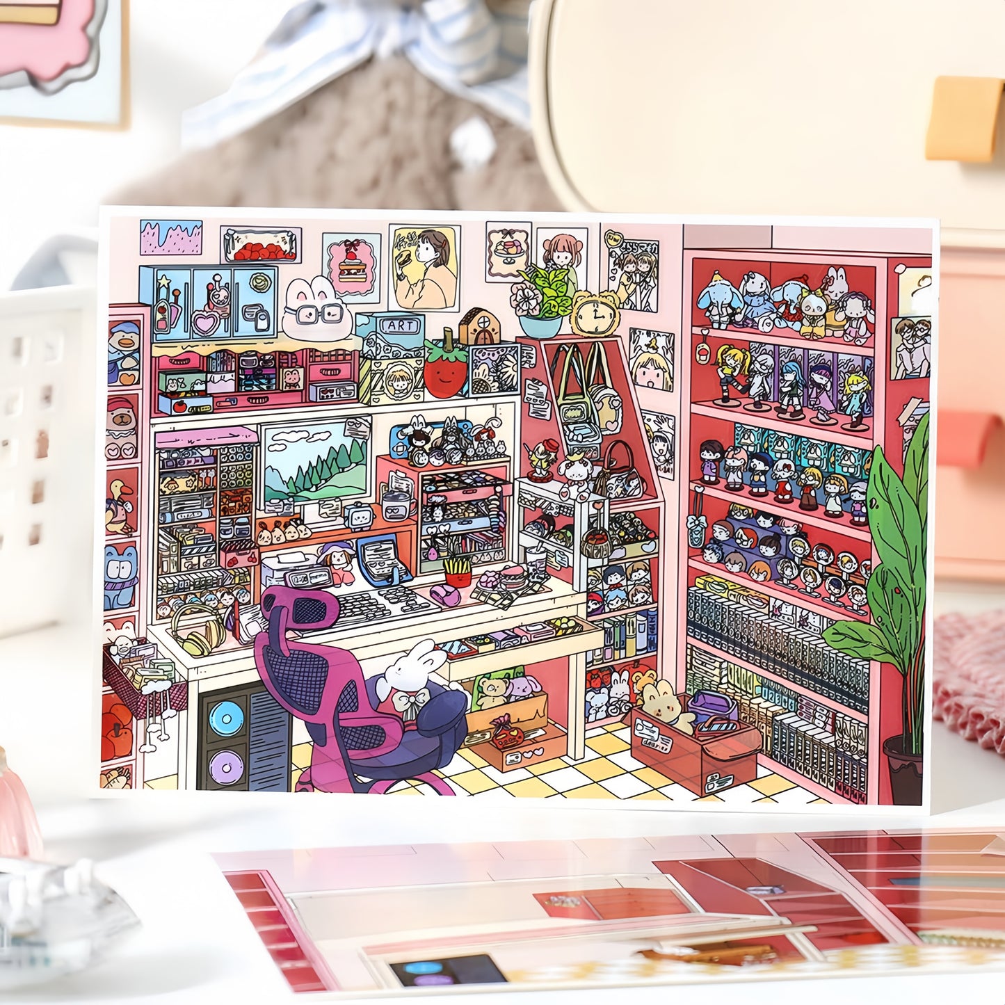 Dream Home 3D Sticker | 4 Cute Miniature Scenes