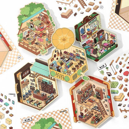 Little Corners 3D Sticker | 10 Cute Miniature Scenes