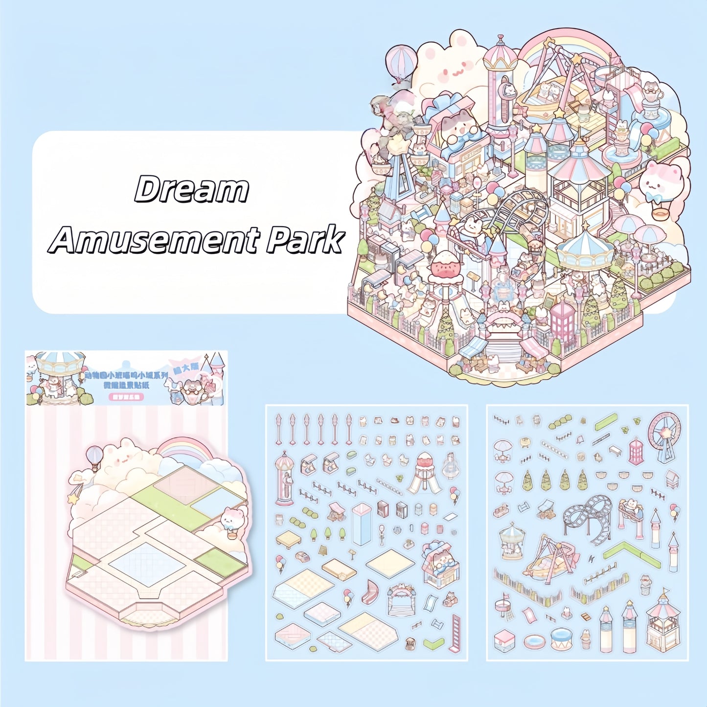 Sweet Serendipity 3D Sticker | 3 Cute Miniature Scenes