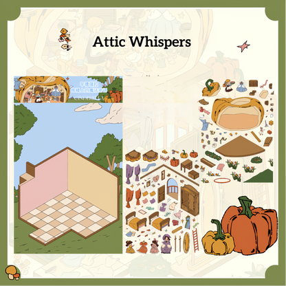 Creepy Storytime 3D Sticker | 4 Cute Miniature Scenes