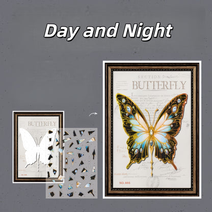 Exquisite Butterfly 3D Sticker | 4 Cute Miniature Scene