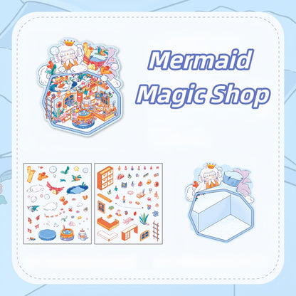 Rainbow Planet 3D Sticker | 4 Cute Miniature Scenes