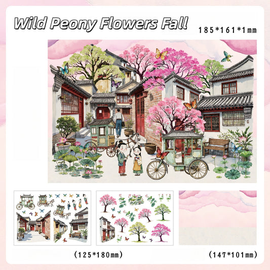 Four Seasons 3D Sticker | 4 Cute Miniature Scenes