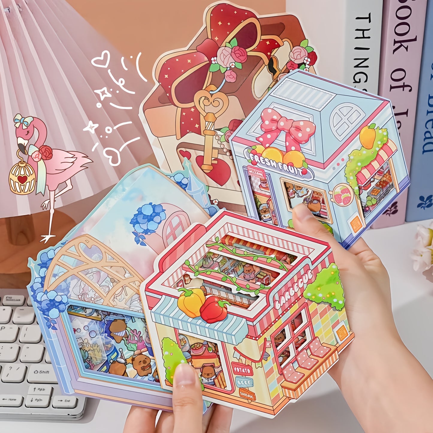 A Taste of Dream 3D Sticker | 4 Cute Miniature Scenes