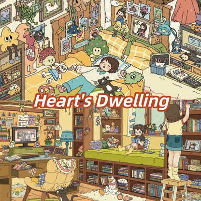 Heart's Dwelling 3D Sticker | 2 Cute Miniature Scenes