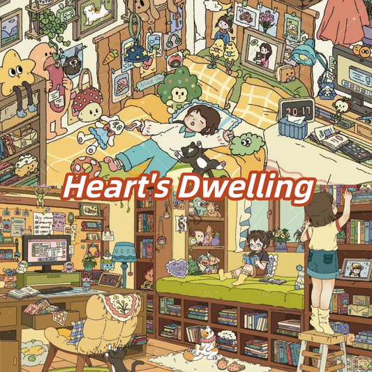 Heart's Dwelling 3D Sticker | 2 Cute Miniature Scenes