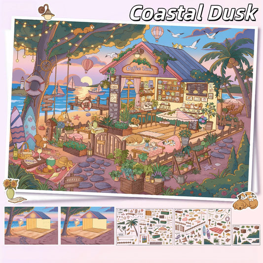Quiet Elements 3D Sticker | 2 Cute Miniature Scenes