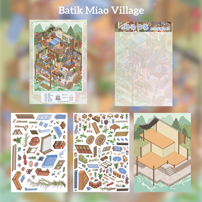 Roadtrip in China 3D Sticker | 6 Cute Miniature Scenes