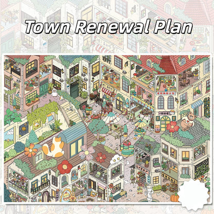 Street Views 3D Sticker | 6 Cute Miniature Scenes