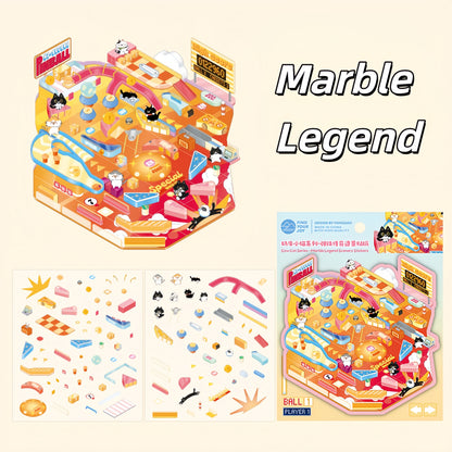 Cow Cat‘s Fun Daily 3D Sticker | 4 Cute Miniature Scenes