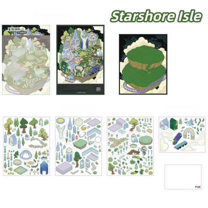Dream Cottage 3D Sticker | 4 Cute Miniature Scenes