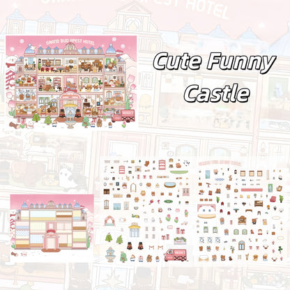 Dream Dwellings 3D Sticker | 4 Cute Miniature Scenes