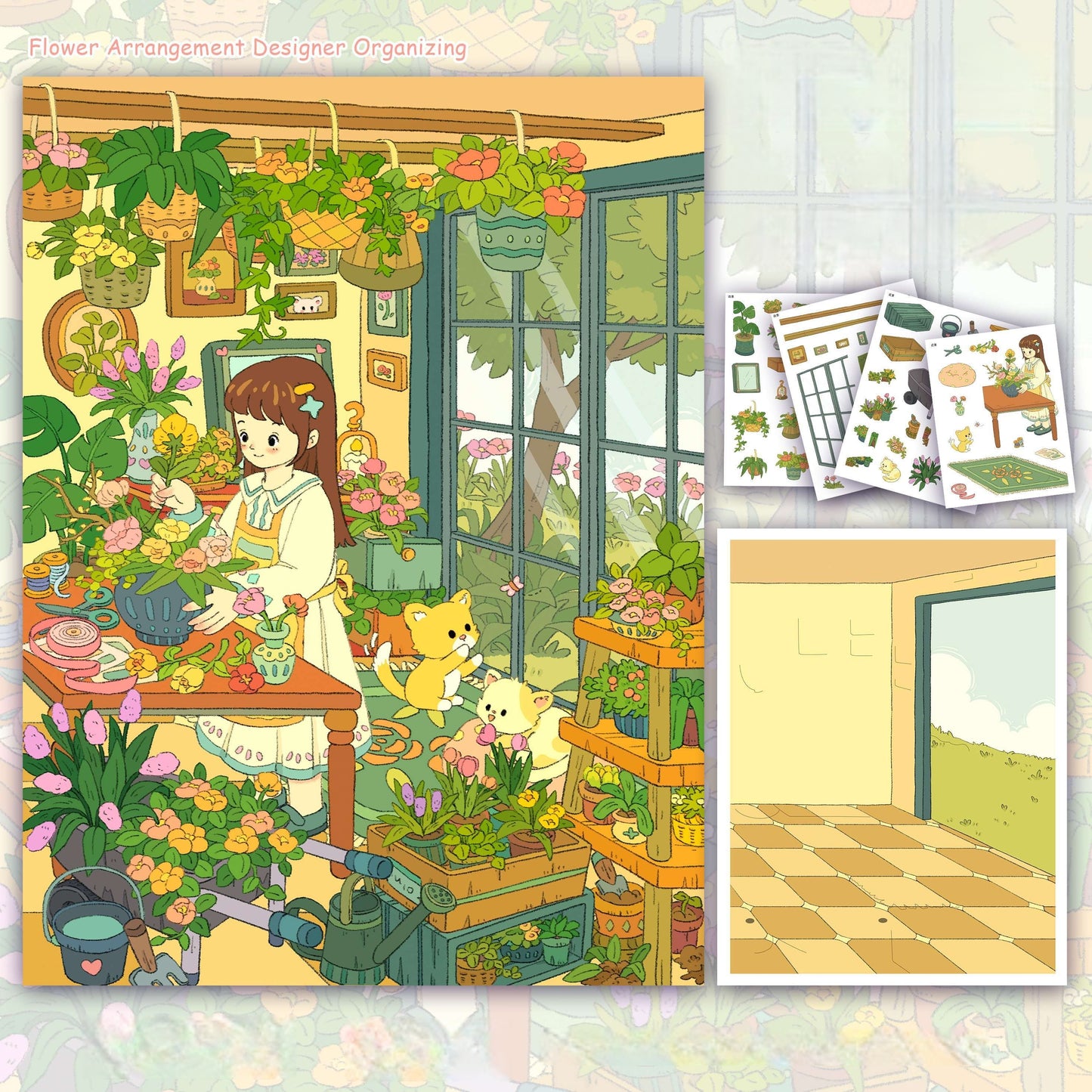 Ways of Organizing 3D Sticker | 4 Cute Miniature Scenes