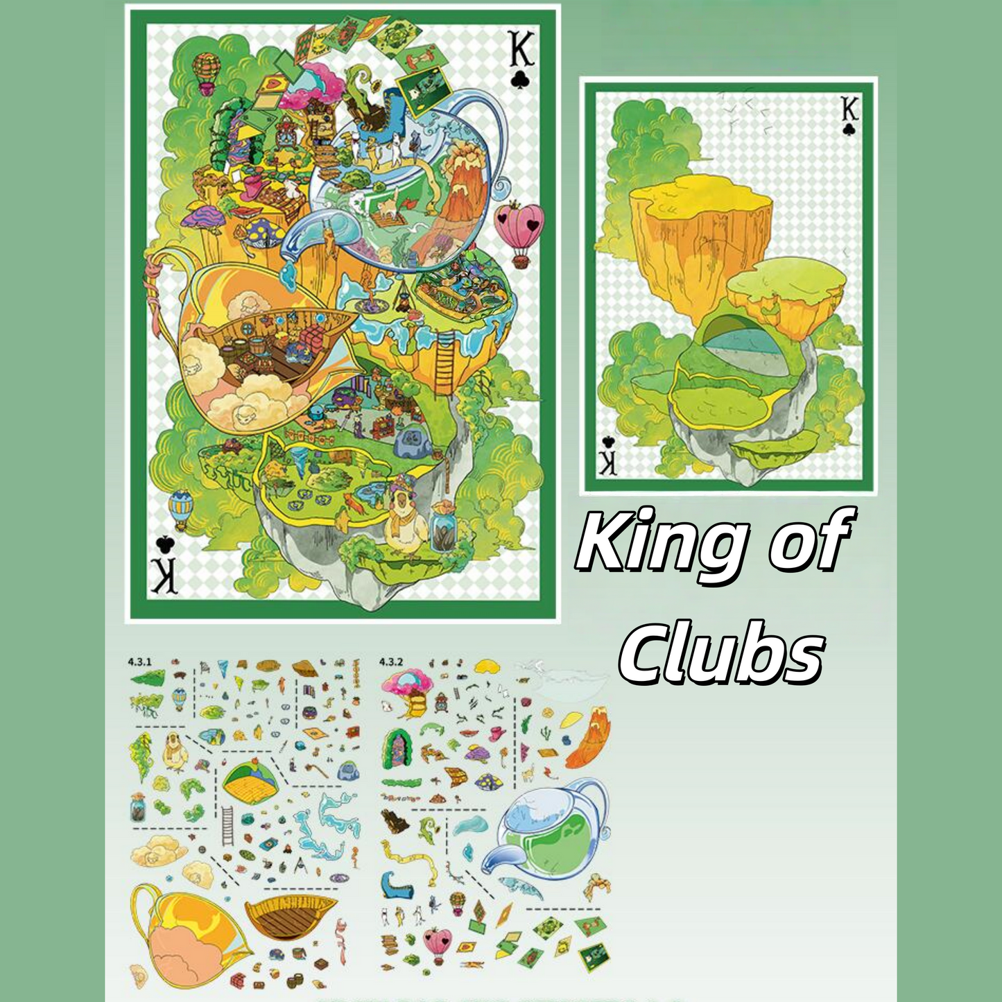 Ace Alice 3D Sticker | 4 Cute Miniature Scenes