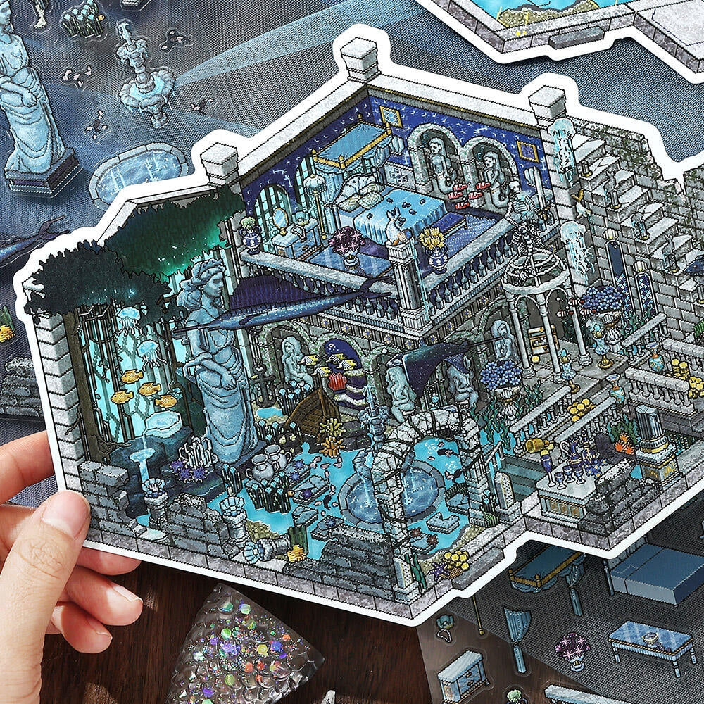 Hidden Places 3D Sticker | 2 Cute Miniature Scenes