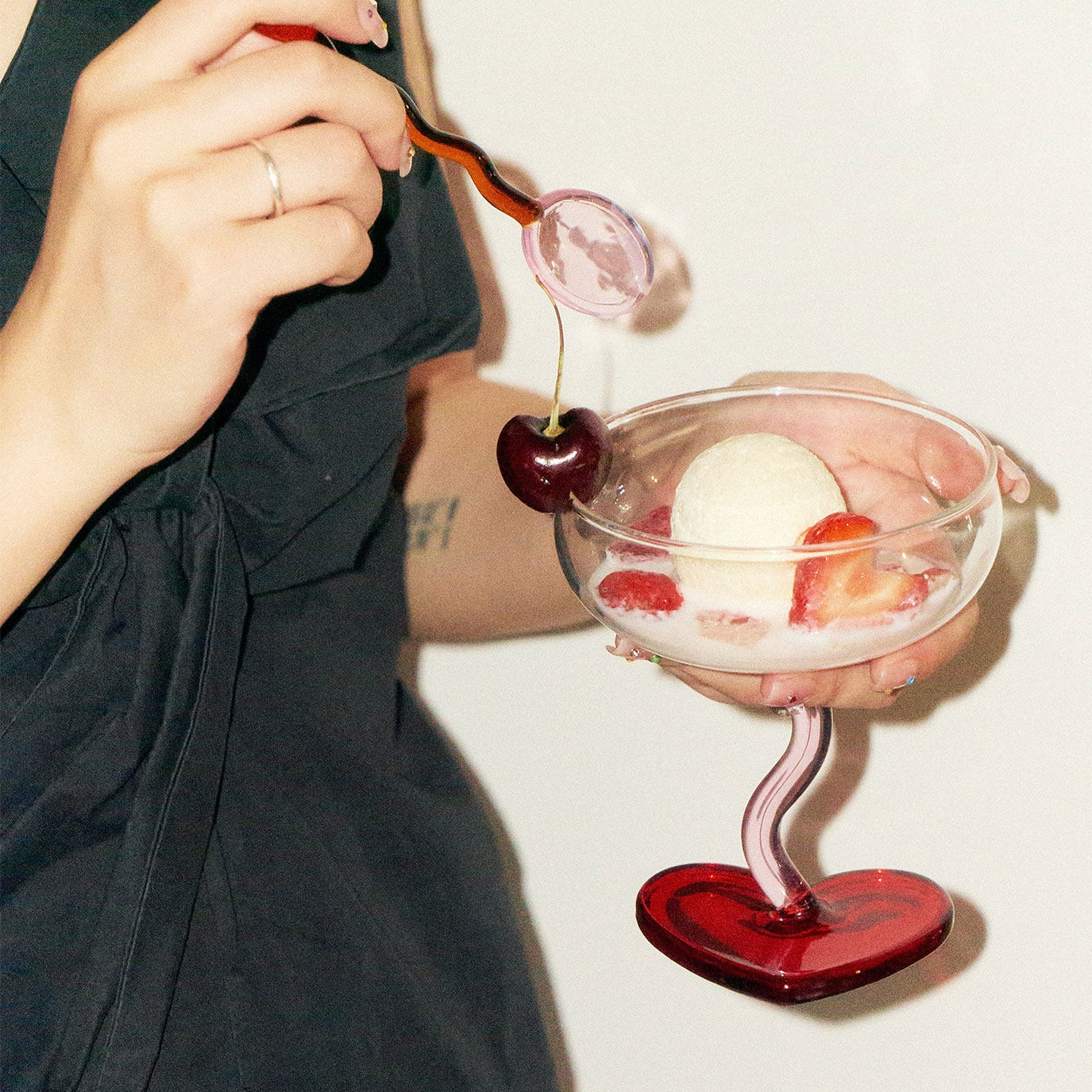 Heart Glass Goblet