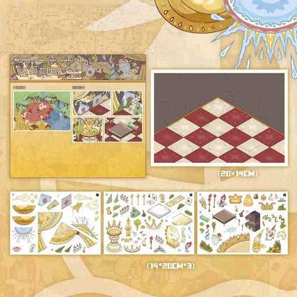 Dreamweaver Tales 3D Sticker | 4 Cute Miniature Scenes