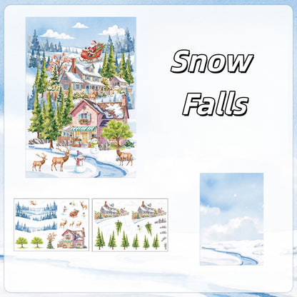 Four Seasons House 3D Sticker | 4 Cute Miniature Scene