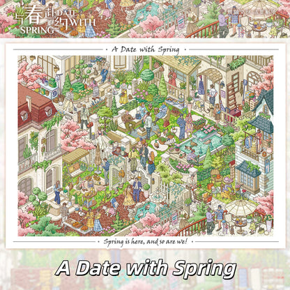 Where Spring Stays 3D Sticker | 6 Cute Miniature Scenes