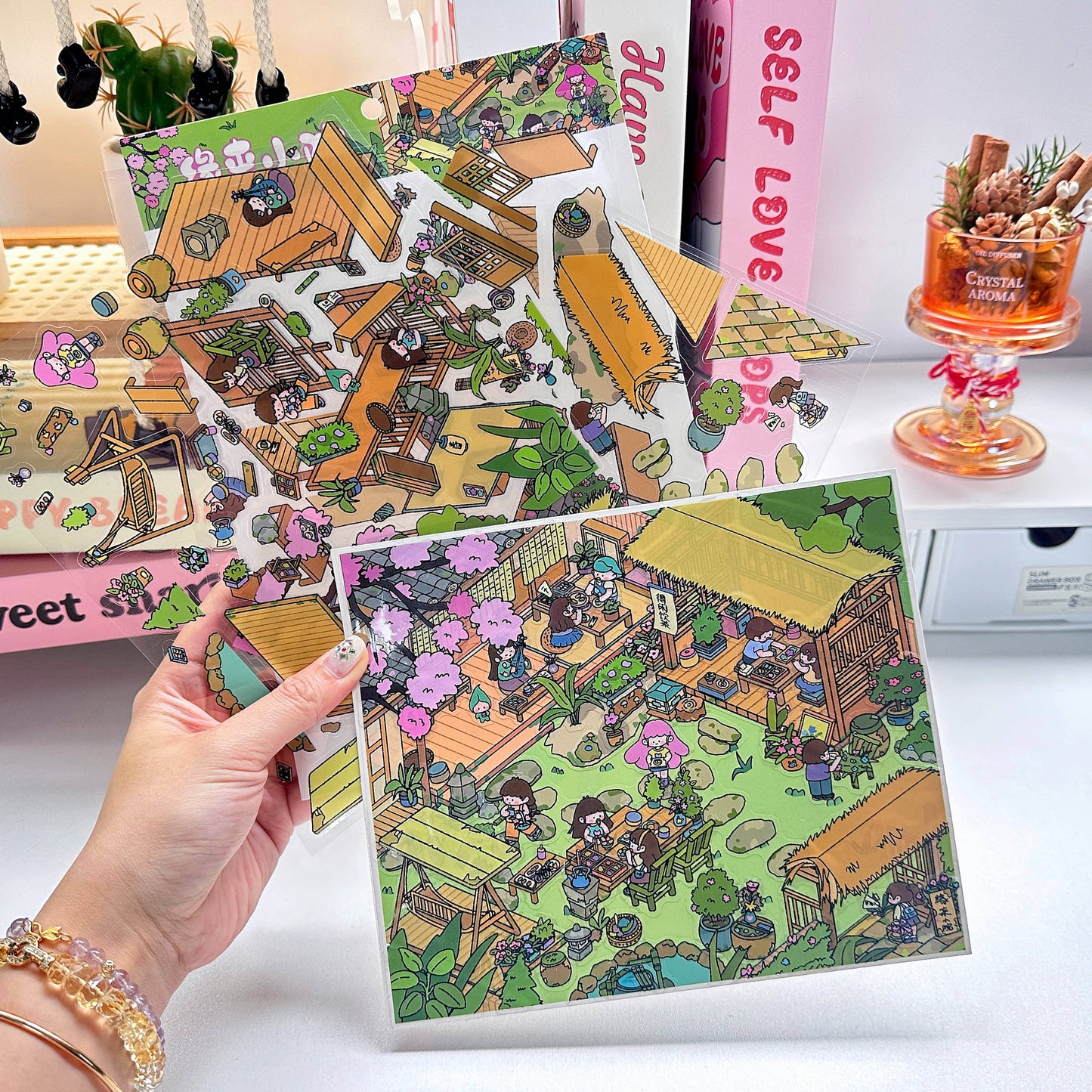 Modern Myths 3D Sticker | 5 Cute Miniature Scenes