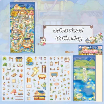 Chronicles of Elegance 3D Sticker | 4 Cute Miniature Scenes