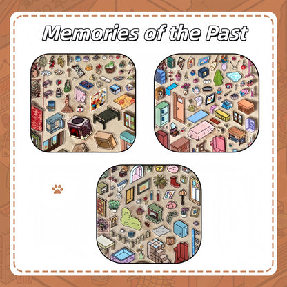 Memories of the Past 3D Sticker | 3 Cute Miniature Scenes