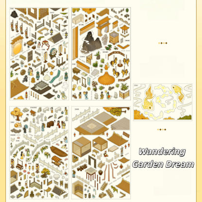 Scrolls of Wonder 3D Sticker | 4 Cute Miniature Scenes