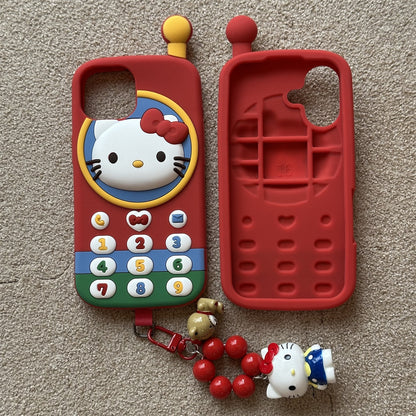 Cat Retro Brick Phone Silicone Phone Case