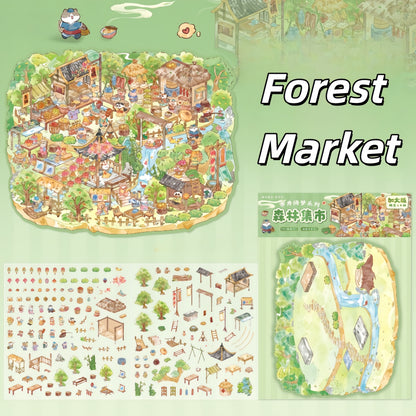 Fair Anthology 3D Sticker | 4 Cute Miniature Scenes
