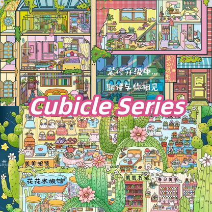 Cubicle Series 3D Sticker | 2 Cute Miniature Scenes