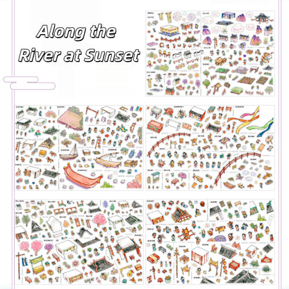 Scrolls of Wonder 3D Sticker | 4 Cute Miniature Scenes
