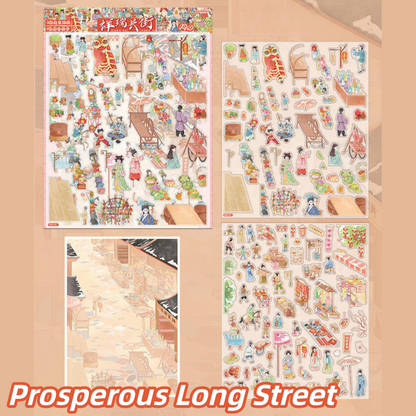 Happy New Year 3D Sticker | 4 Cute Miniature Scenes