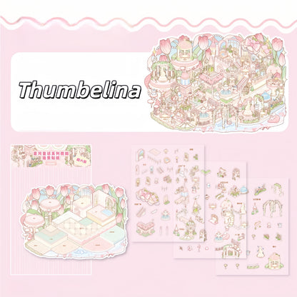 Starry Fairy Tale 3D Sticker | 3 Cute Miniature Scenes